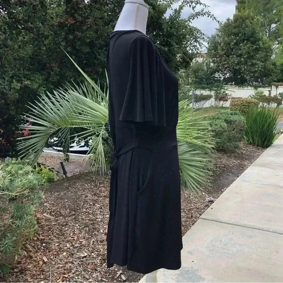 Torrid Surplice Flutter Sleeve Black Romper Size 12 - Picture 2 of 11